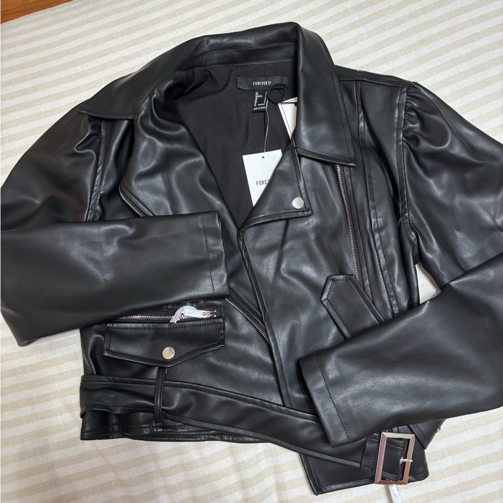 Black Faux Leather Jacket